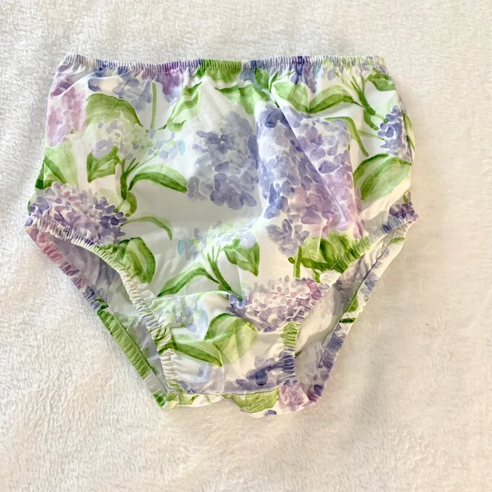 Hill House Tiny Bloomers Diaper Cover Kid Sz 12-18M Blue Hydrangea Floral Cotton